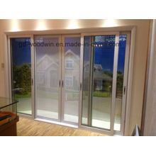 New Design Double Tempered Glass Aluminium Sliding Door